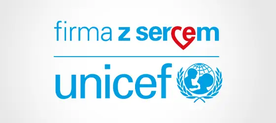 firma z sercem UNICEF